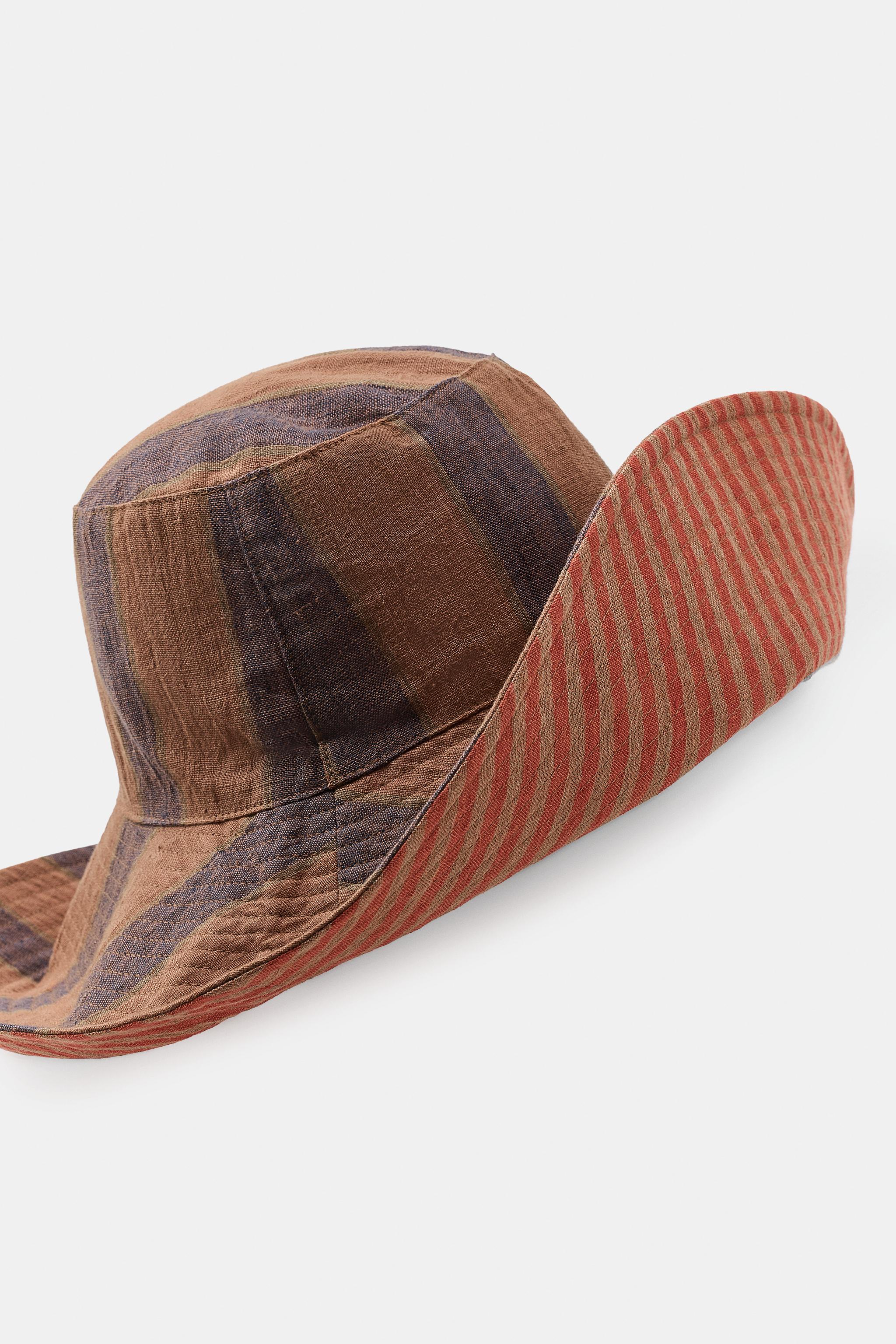 BONNET LIN RAYURES RÉVERSIBLE